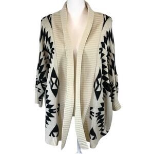 Vibala Open Front Aztec Cardigan Women's Size Small